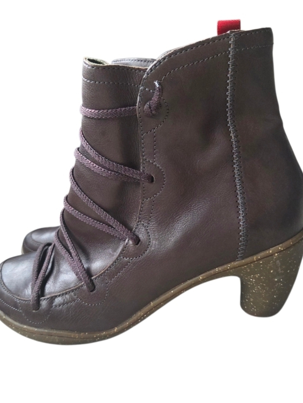 Camper Brown Leather Waterproof Peu Nara Elastic Ankle Boots Size 37 (US 7) - Picture 2 of 12